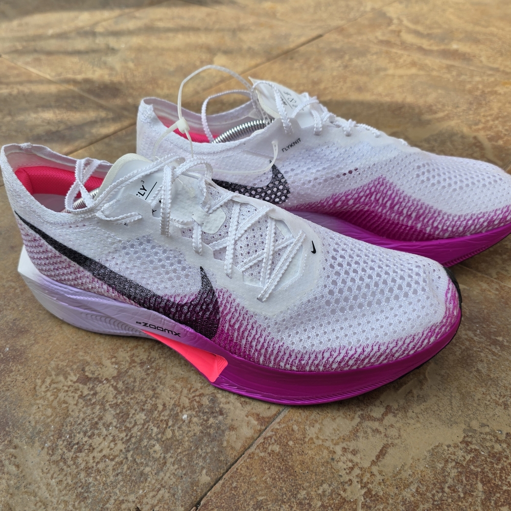 Nike Zoomx Vaporfly Next% 3 White-Black-Vivid Purple Mens Sz 12 [DV4129-104]